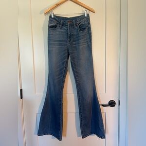 Madewell Blue Flare Wide Leg Jeans